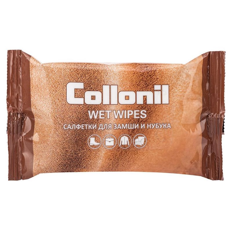 

влажные салфетки для обуви COLLONIL, Влажные салфетки для обуви COLLONIL WWN15 для замши, нубука и велюра, WWN15