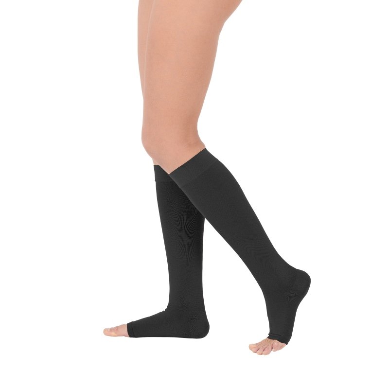 

гольфы VENOTEKS, Компрессионные гольфы VENOTEKS Classic 3 класс компрессии, открытый мыс, черные, 3C113