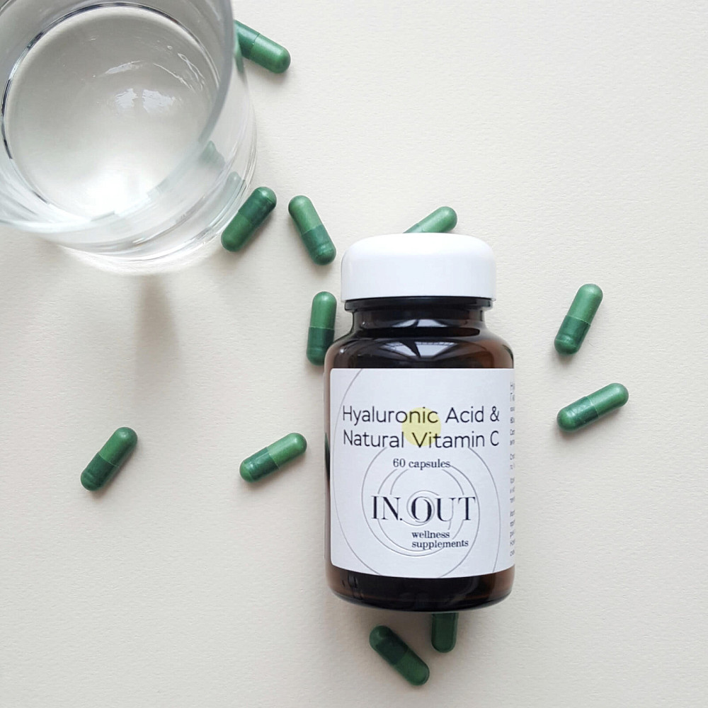 

капсулы IN.OUT, БАД Hyaluronic Acid & Natural Vitamin C, HANVC60
