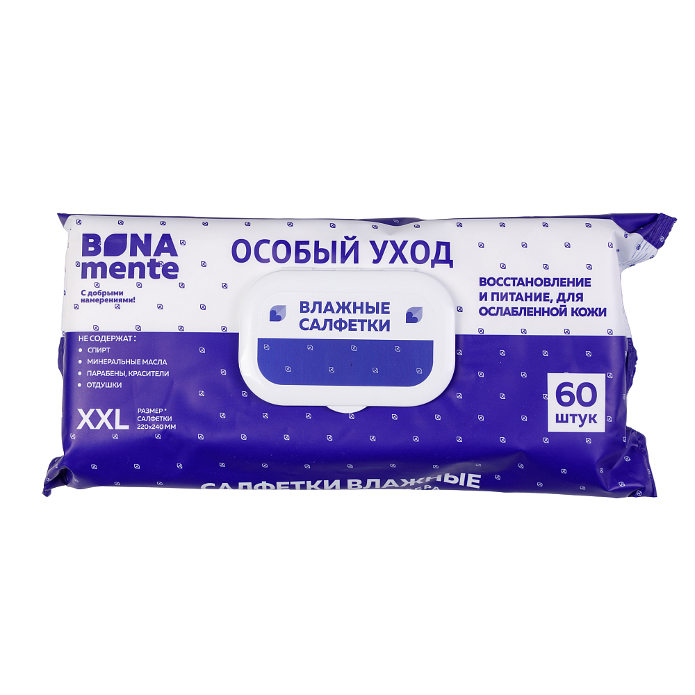 

влажные салфетки Bona Mente!, Салфетки Bona Mente! с клапаном, с клапаном