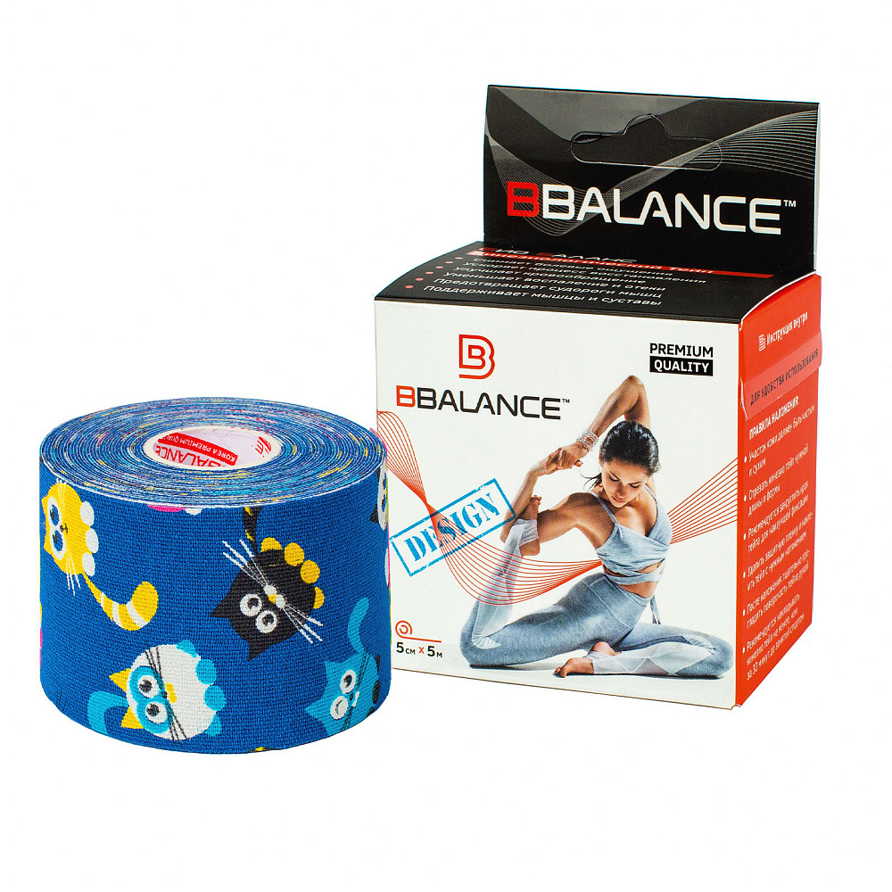 

тейп BBTAPE, Тейп BBTAPE BB кинезиотейп, темно-синий, кошки, BB