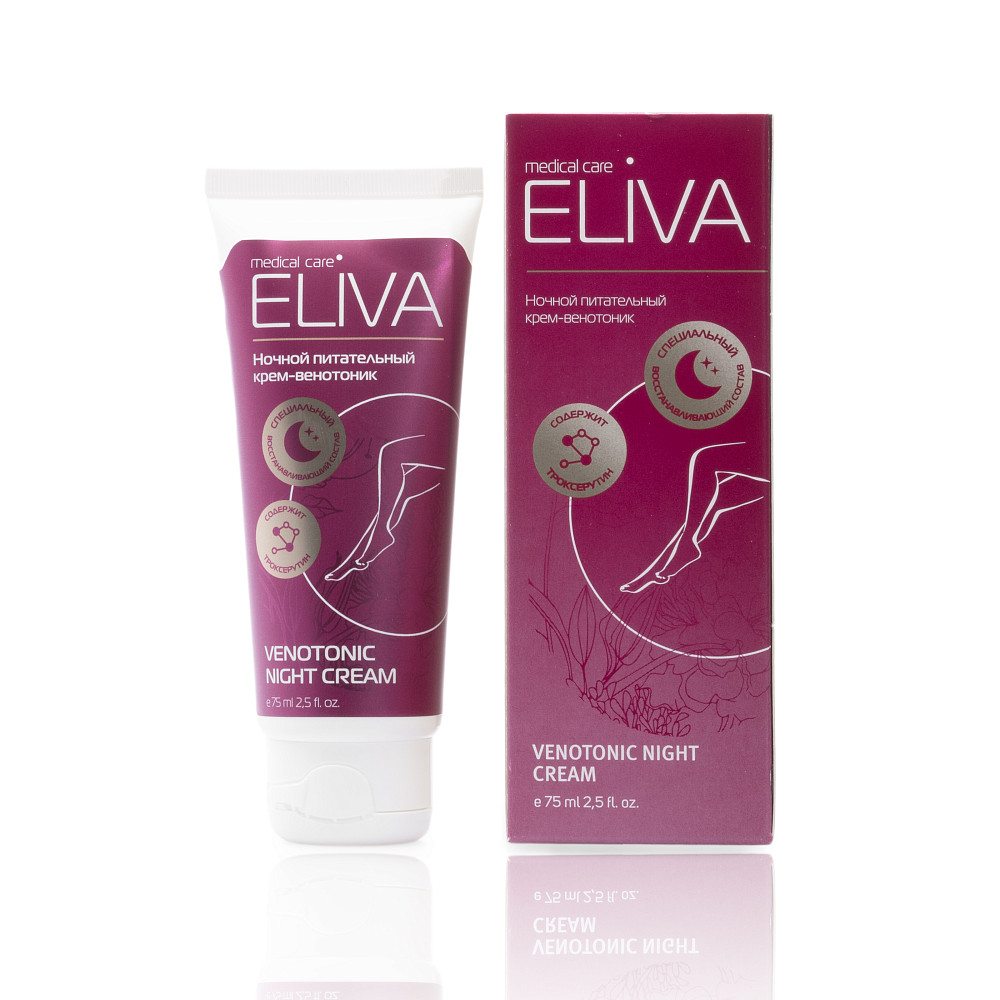 

крем-венотоник ELIVA, Крем-Венотоник ELIVA VENOTONIC NIGHT CREAM ночной для ног, VENOTONIC NIGHT CREAM