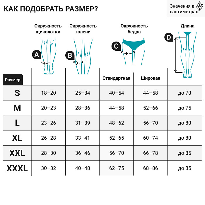Таблица размеров